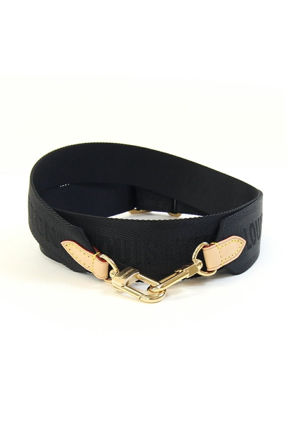 Pre-Owned Louis Vuitton Shoulder Strap JO2487 Black Natural Canvas Vachetta Leather Crossbody...