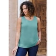 thumbnail image 5 of Roaman's Women's Plus Size Scalloped Cardigan And Tank Set, 5 of 6
