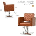 thumbnail image 2 of UBesGoo Hydraulic Salon Chair with Memory Foam Seat, Adjustable Height, Brown, 2 of 9