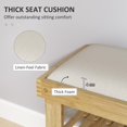 thumbnail image 6 of Keepoman Ottoman Bench Padded Seat with Cushion for Entryway, Hallway, Cream White, 6 of 7