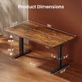 thumbnail image 3 of Amadwell Electric Standing Desk, 55 x 27.6 Inches Gaming Desk, Height Adjustable Stand up Desk with Cable Organizer, Computer Office Desk for Home Office, Rustic Brown, 3 of 9