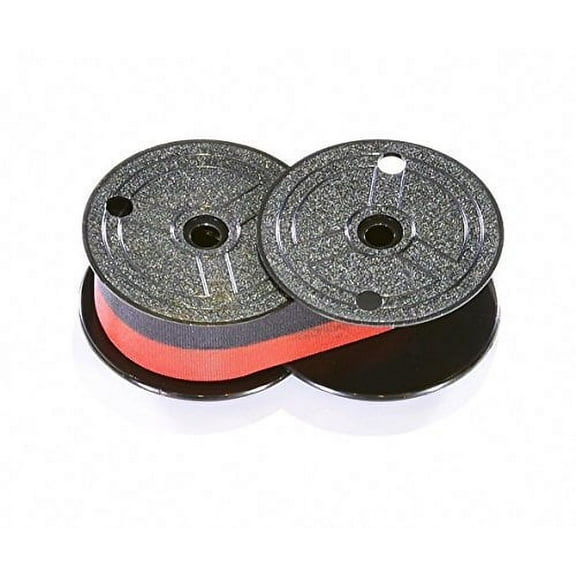 Top of the line universal black/red printing calculator ribbon spools with the darkest ink in the industry. (12-pack) Genuine Monroe