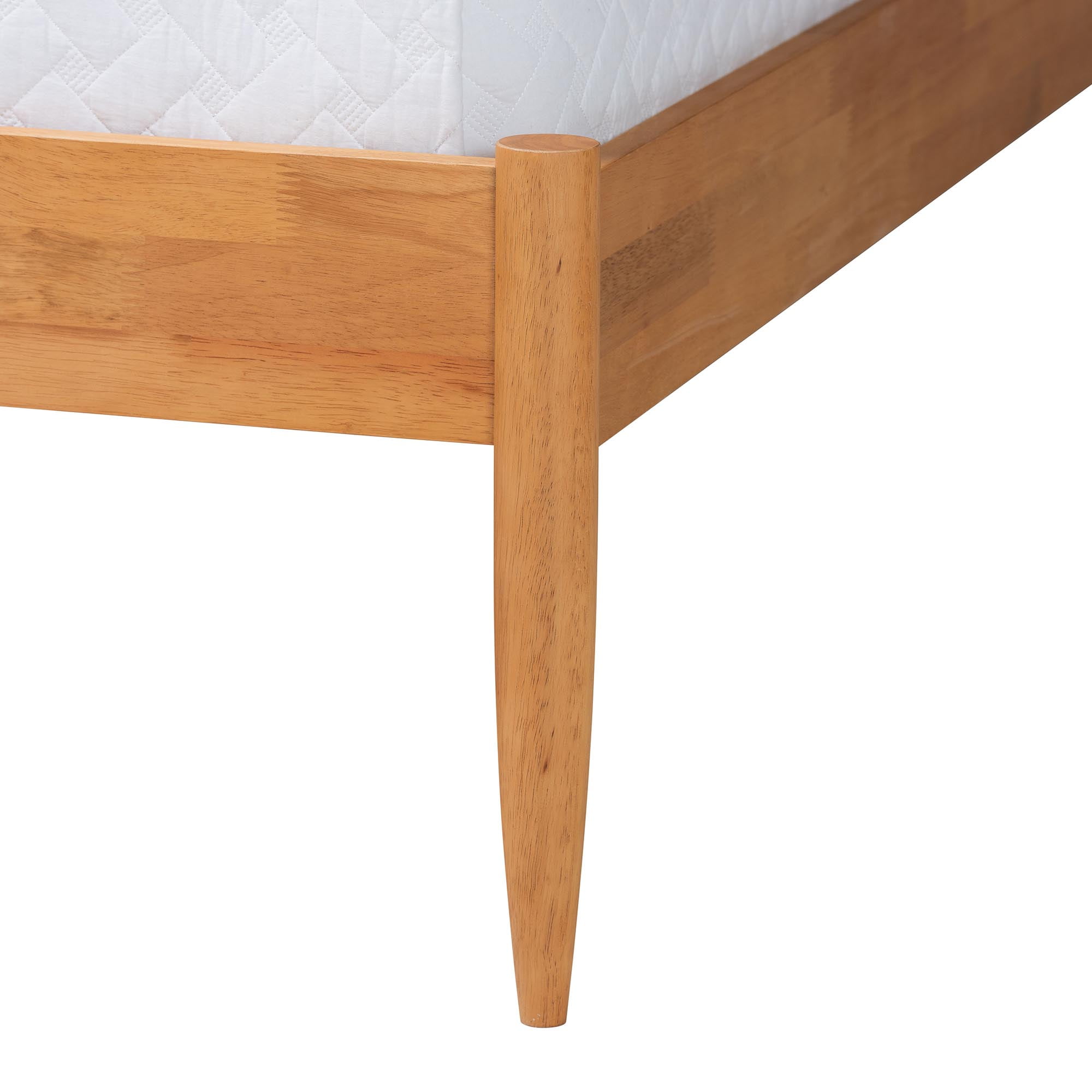 Baxton Studio Wrenley Japandi Platform Bed, Queen, Antique Rattan
