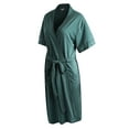 thumbnail image 2 of Richie House Short Kimono Robe Women's Sleeve Cotton Bathrobe Party Dressing Gown Sleepwear RHW2753-21-L, 2 of 3