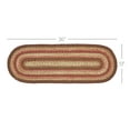 thumbnail image 2 of VHC Brands Primitive Ginger Spice Table Runner, Orange Red Natural, Jute Blend, Oval, 13x36 Inches, 2 of 4