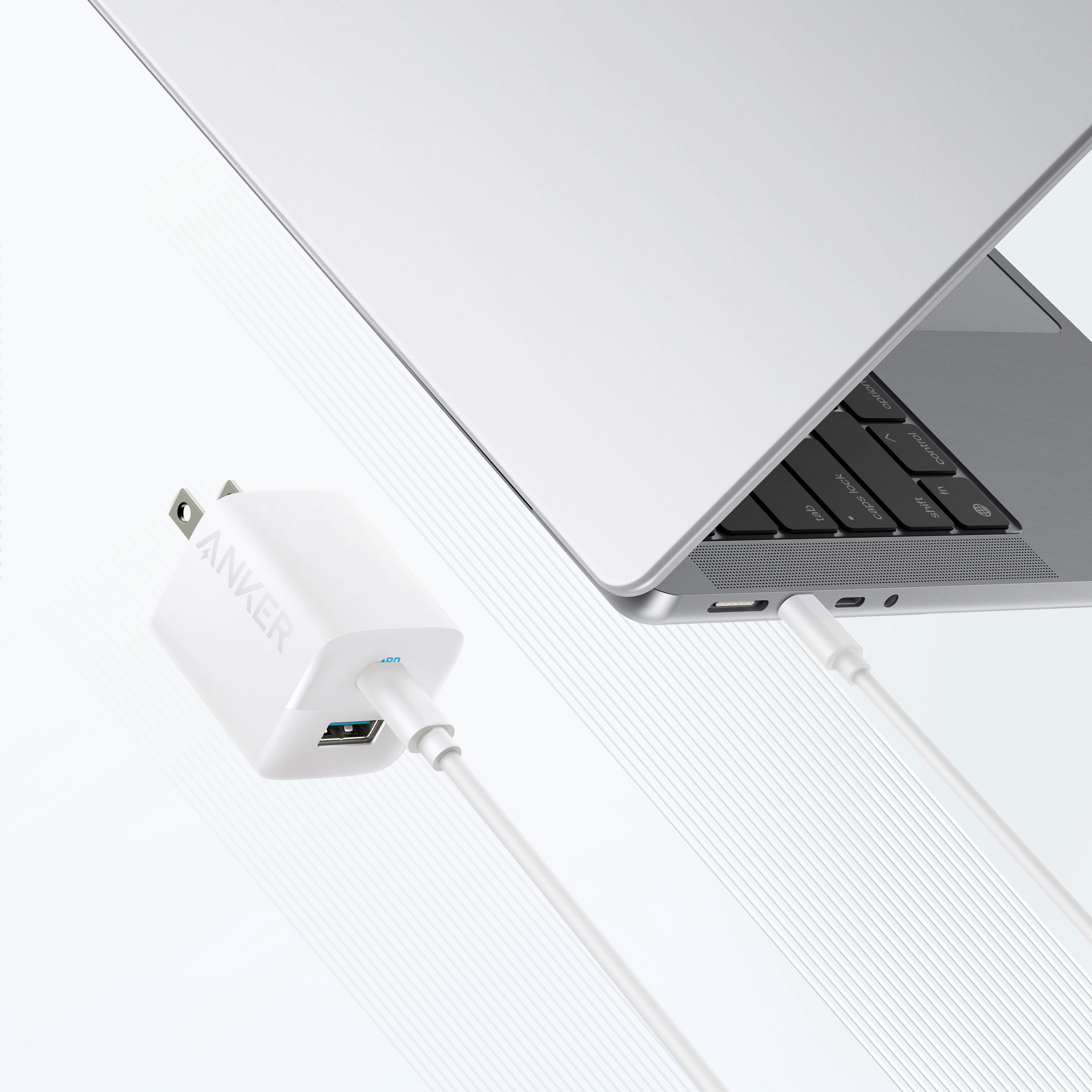 Anker 33W 2-Port Wall Charger with Foldable Plug, Compact Fast Charger, White (Cable Not Included)