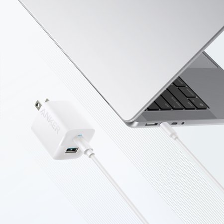 Anker 33W 2-Port Wall Charger with Foldable Plug, Compact Fast Charger, White (Cable Not Included)