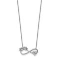 thumbnail image 2 of Diamond2Deal Collier en Argent Sterling 925 Rhodié CZ Furr Ever 18 Pouces pour Femmes 18 Pouces, 2 of 5