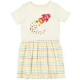 thumbnail image 3 of Inktastic Valentine's Day Rocket Ship with Hearts Girls Toddler Dress, 3 of 5