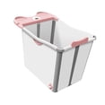 thumbnail image 2 of Bañera plegable con ducha y estante de almacenamiento. Bañera ligera para bebés, cubo para niños, ideal para viajes, el hogar y recién nacidos. Rosa, 2 of 9