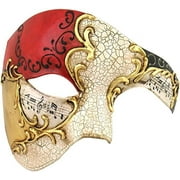Luxury Mask Vintage Phantom of the Opera Mask  Venetian Half Face Mask  Costume Party, Masquerade Ball Carnival Mardi Gras