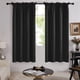 thumbnail image 2 of Cortinas Deconovo 100 % opacas de doble capa, bloquean luz y reducen ruido, ideales para ventanas, oficinas y estudios (2 paneles, 132x183 cm, negro), 2 of 7