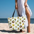thumbnail image 6 of Kdxio Funny Avocado In Mexican Clothes for Beach Bag for Women Large Beach Tote Bag Waterproof Sandproof Swim Bag with Zipper Pockets Beach Vacation Travel, 6 of 7