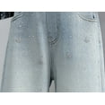 thumbnail image 6 of RUTAYY Toddler Girls Fashion Cute Personality Pants Elastic Waist Wide Leg Jeans Casual Demin Pants With Pockets Trouser Breathable Infants Pants, 6 of 9