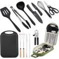 thumbnail image 1 of Camping Cooking Cookware Kitchen Set Camp Accessories Cook Utensils Kit Camping Essentials BBQ Silicone Mess Kit for Backing Gear Camping Must Haves Equipment, 1 of 6