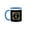 Blue/White, variant on 3drose, Letter V- Image of Monogram with Crown and Blue Star- Not Metal Foil, 11oz Magic Transforming Mug