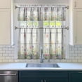 thumbnail image 3 of Fresh Flowers and Butterflies2(1) Kitchen Curtain Valance 3 Piece Home Curtains and Valance Set Curtain Sink Window Decor Window Treatment Tier 27.5x36 Length, 3 of 6