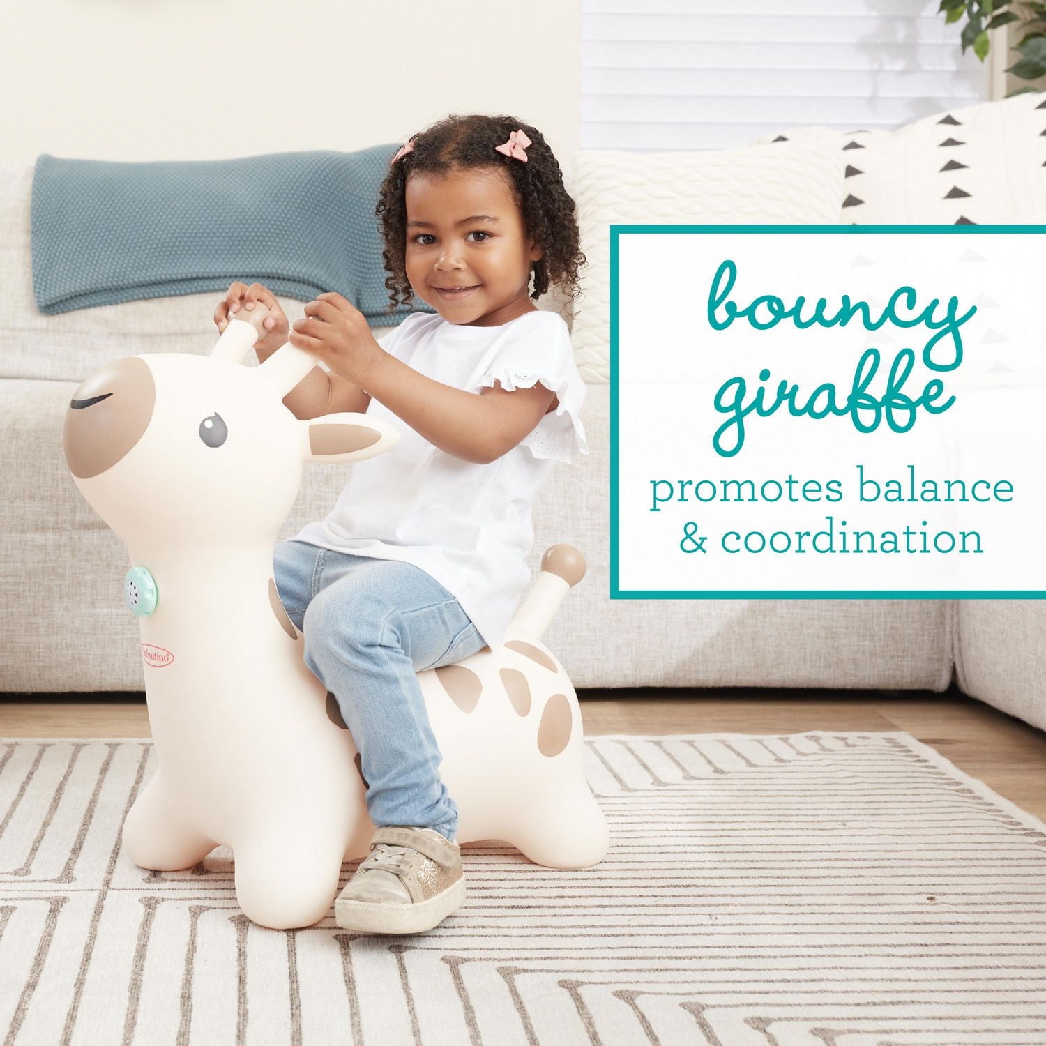 Infantino Bouncy Hoppy Pal - Giraffe, Bouncy ride-on giraffe