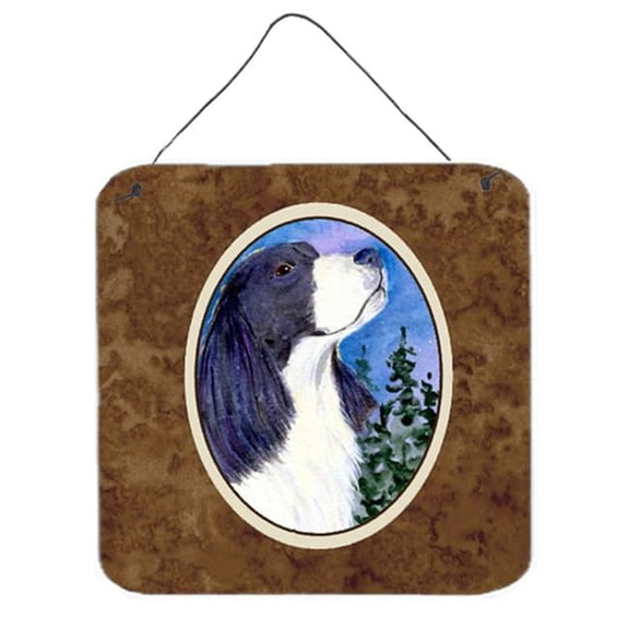 English Springer Spaniel Aluminium Metal Wall Or Door Hanging Prints