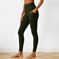 thumbnail image 2 of GEWSEY High Waisted Leggings with Pockets for Women Full Length Capri Buttery Soft Stretchy Yoga Pants (Dark Green, XXL), 2 of 9