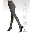 thumbnail image 6 of MeMoi Pretty Kitties Seamless Sweater Tights - Womens - Female, Q1/Q2, Dark Gray Heather, 6 of 8
