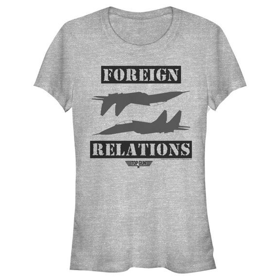 Junior's Top Gun Keeping up Foreign Relations Graphic T-Shirt