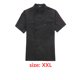 thumbnail image 3 of CHEF Abrigo de manga corta con botones bolsillos chaqueta de cocción chic para cocinar ropa de trabajo desgaste uniforme para restaurante hotel cafetería cocina negro xxl Methold HA012101-09, 3 of 7