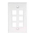 thumbnail image 3 of SF Cable 6-Port Keystone Wall Plate Decora Type - White, 3 of 4