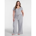 thumbnail image 2 of Joyspun Women’s Modal Blend Ribbed Sleep Pants, 29'' Inseam, Sizes XS-3X, 2 of 6