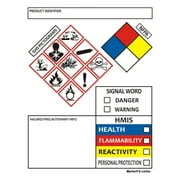 SDS OSHA Labels for Chemical Safety Data 4 x 3 Inches | Roll of 250 MSDS Stickers with GHS Pictograms and Perforated Edges for Easy Separating | HMIS & Hazard Compliant