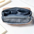 thumbnail image 4 of Hyknon Large Capacity Pencil Case Pen Pouch, Multi-layered Pencil Holder with Handle, Stationery Bag with Zipper, Portable Pen Pouch for Women Adult, Durable Storage Organizer for College, Khaki, 4 of 6