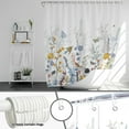 thumbnail image 3 of Spring Floral Shower Curtain Set Watercolor Bird Butterfly Colorful Wildflower Shower Curtain Waterproof Modern Fabric Bathroom Curtain 72x72 Inches with 12 Hooks, 3 of 5