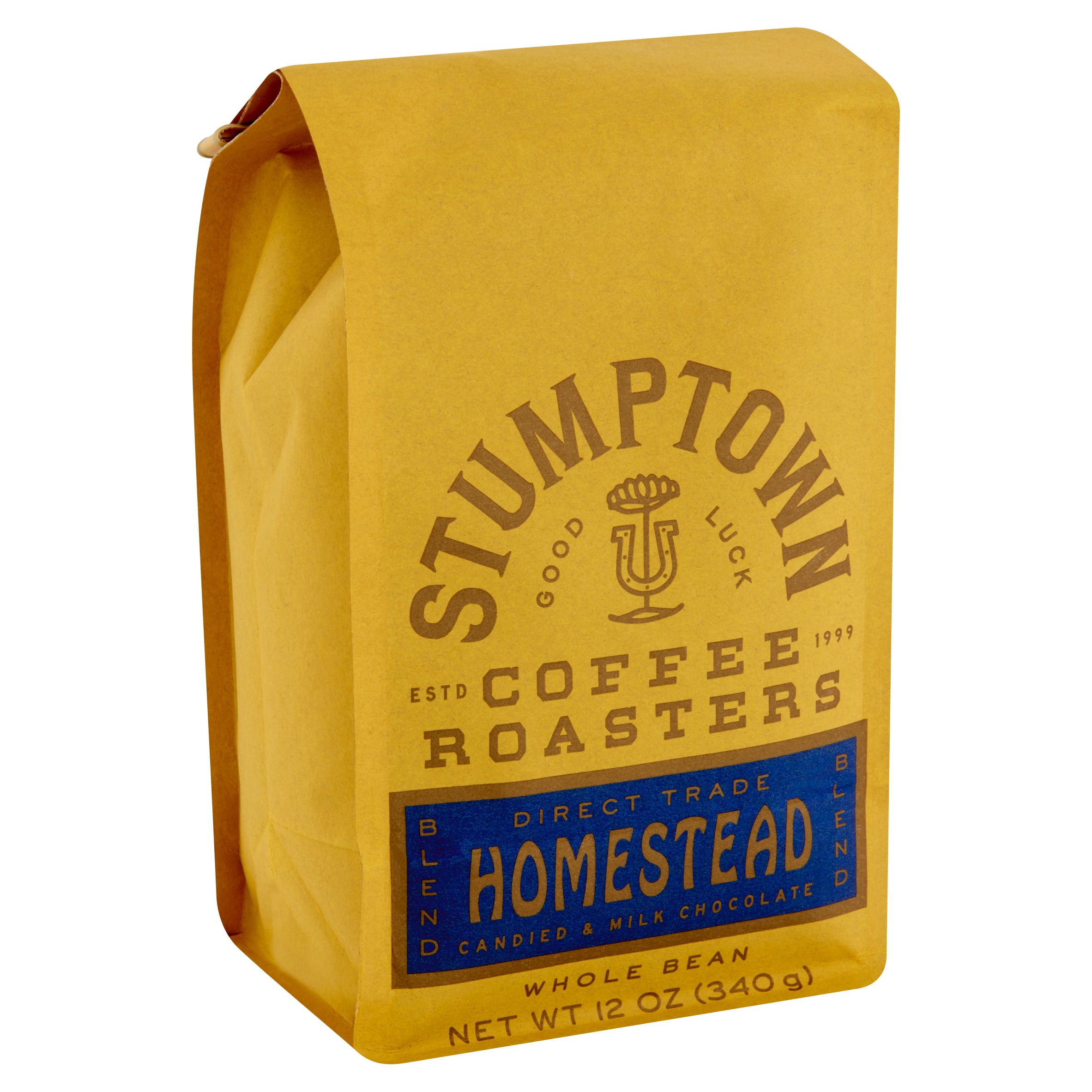 Photo 1 of 
Stumptown ff Roasters Homestead Candied Milk Chocolate Blend Whole Bean Coffee, 12 oz
exp 9/1/2021