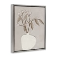 thumbnail image 4 of Stupell Industries Neutral Tan Greenery Plants & Flowers Painting Gray Floater Framed Canvas Art Print Wall Art, 25 x 31, 4 of 10