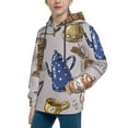 thumbnail image 2 of Kll Unisex Kids Boys Girls Hooded Pocket Pullover Hoodies-Vintage Coffee Grinder, 2 of 9