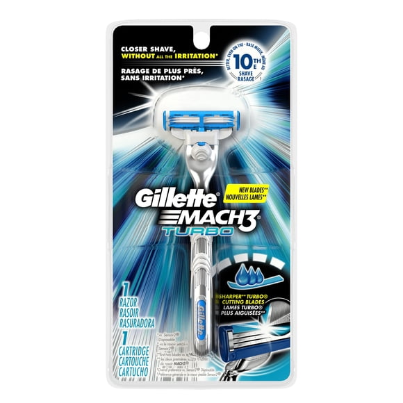Asa Razor Gillette MACH 3 con 1 cartucho y turbo recargable