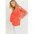 thumbnail image 2 of Cold Shoulder Scoop Neck Ruffle Maternity Top, 2 of 3