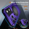 thumbnail image 4 of Allytechgroup Rugged Case for iPhone 17 Pro with Screen Protector, Premium Phone Case for iPhone 17 Pro, Military Grade Shockproof Rotating Stand Magnetic Back Cover for Car Mount, Purple, 4 of 12