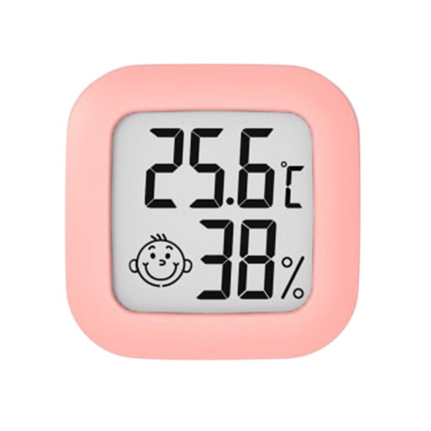 Kuymtek Termómetro Electrónico Higrómetro Medidor Humedad Temperatura Digital LCD (rosa)