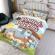 thumbnail image 3 of Cachorros de la Perrera Conjunto de sábanas temático, trío de piezas, cómodo y amigable con la piel, diseño único, regalo de decoración para el hogar para familiares, amigos y fans,135cm *200cm, 3 of 6