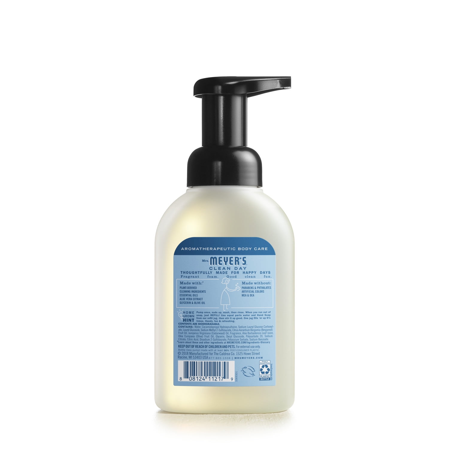 Mrs. Meyer's Clean Day Foaming Hand Soap, Rain Water Scent, 10  fl oz Bottle