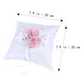 thumbnail image 4 of Miangastore 1Pack Wedding Ring Pillow Satin Ribbon Fake Pearl Square Graceful Design Ring Bearer, 4 of 8