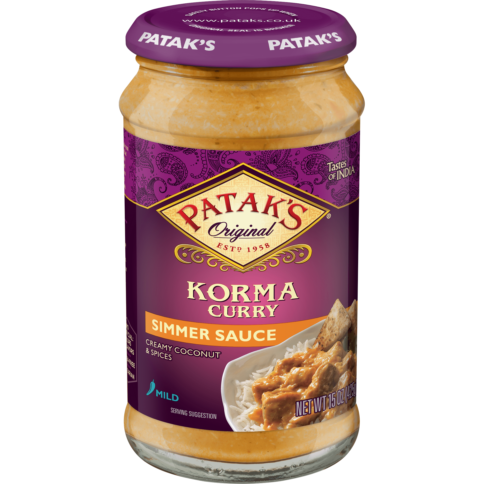 Patak's Korma Simmer Sauce 15 oz