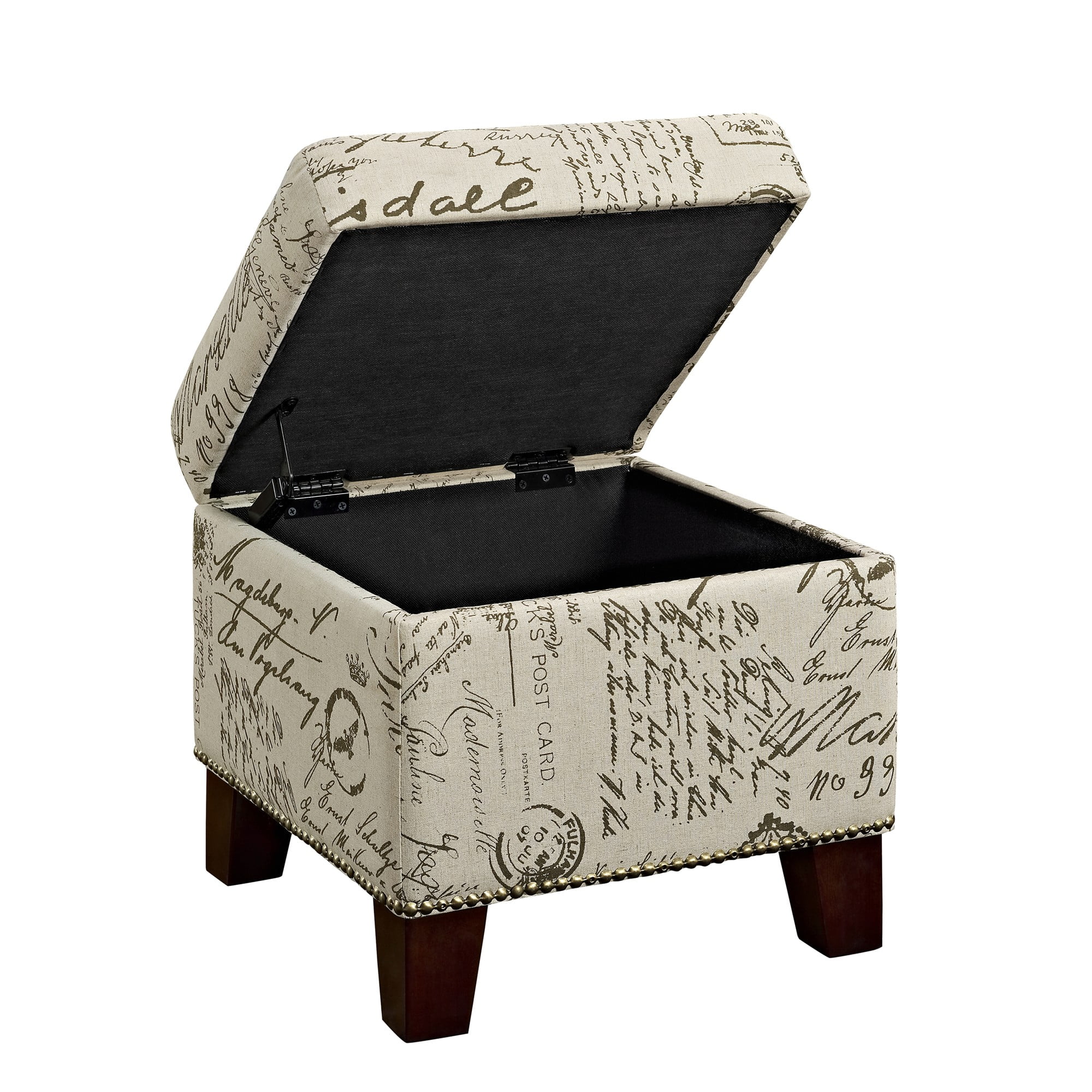 Dorel Living Blake Cube Ottoman With Storage Space Script Pattern Walmart Com Walmart Com