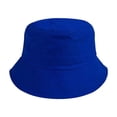 thumbnail image 2 of THDHVS Kids Hats,Solid Color Family Matching Bucket Hat Pure Cotton Breathable No Strap Casual Sun Hat for Baby Kids,Toddler Hat Blue Free Size, 2 of 3