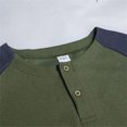thumbnail image 4 of JIANJIA Mens Polo Shirts Autumn Winter Color Block Print Round Neck Button Long Sleeve Fashion Casual Tops Holiday Wear, 4 of 7