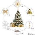 thumbnail image 4 of LHWEN Christmas Tree Decoration Set 120pcs Flower Ornaments Reusable Christmas Holiday Decor for Home Party Winter Festival Hanging Decorations Easy to Install Traditional Seasonal Design Non-Fading, 4 of 6