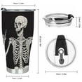 thumbnail image 2 of GZHJMY 30OZ Car Cup Travel Mug, Hip Hop Skull 304 Stainless Steel Coffee Cup, Insulated Heated Thermos Mug with Lid, 8×4 Inch, 2 of 6