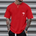 thumbnail image 2 of Krdevn Men's Half Sleeve Oversized T Shirt Letter Print Round Neck Short Sleeve,XL, 2 of 4