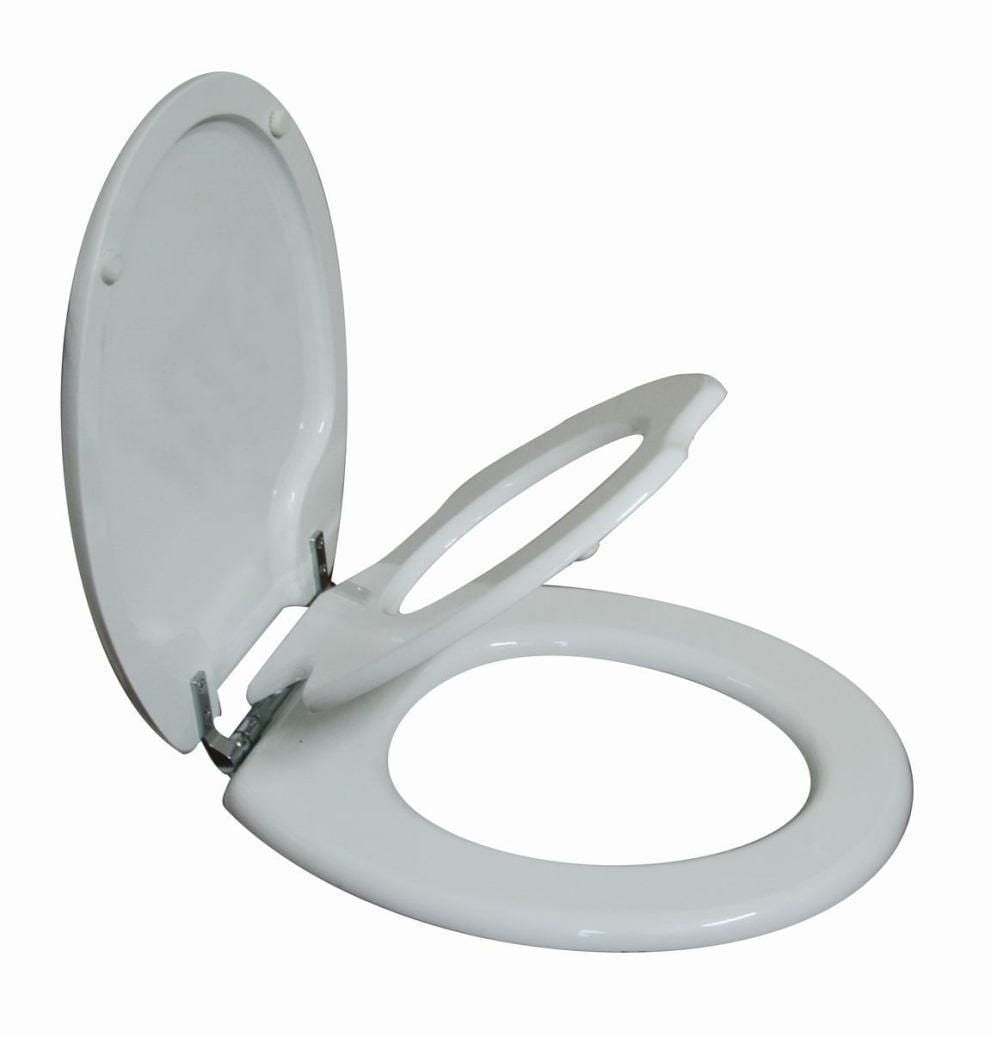 TopSeat TinyHiney Round Child and Adult 2 in 1. Gentle Lid Closure Chrome Hinge Toilet Seat